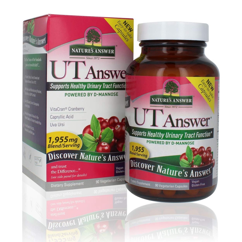 Nature's Answer UT D-Mannose 1955mg 90-Count   尿路と膀胱のサポート | 天然デトックス | グルテンフリー、ヴィーガン、コーシャ | シングルカウント