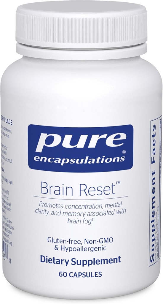 Pure Encapsulations Brain Reset | Supports Concentration, Clarity, and Memory Associated with Brain Fog | 60 Capsules*