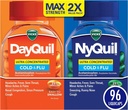 Vicks DayQuil&NyQuil Ultra濃縮リキキャップコパック、コールド&インフルエンザ医薬品、頭痛、フィーバー、痛み、痛み、および咳、96ctの強力なマルチ症状と夜間の救済