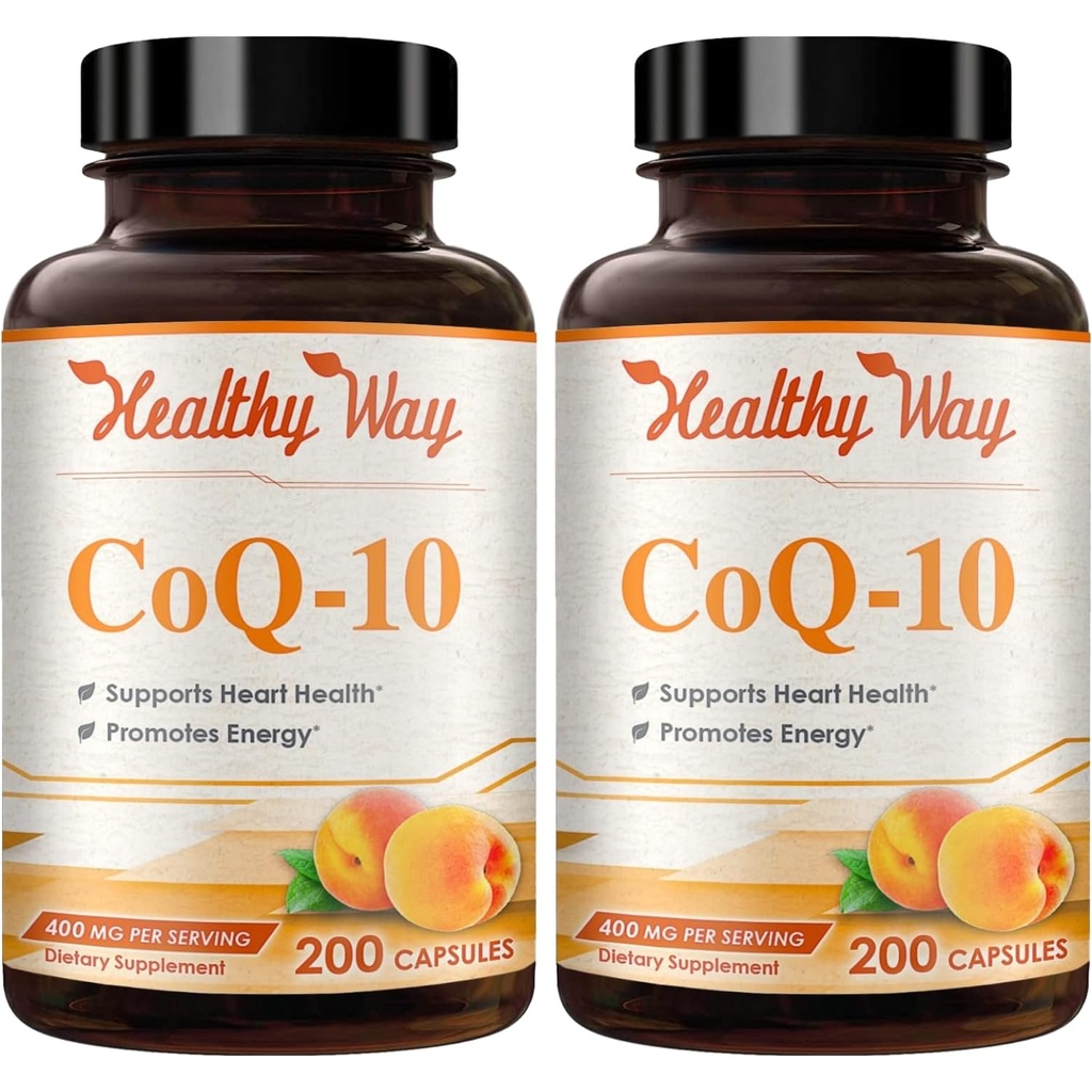 Coenzyme Q10 400mg CoQ10の補足-健康な中心の酸化防止およびエネルギー サポートのための毎日のCoq 10 400mgの粉のカプセル-非GMOの速い吸収のUbiquinone Q10 Coenzyme (200のサービング)