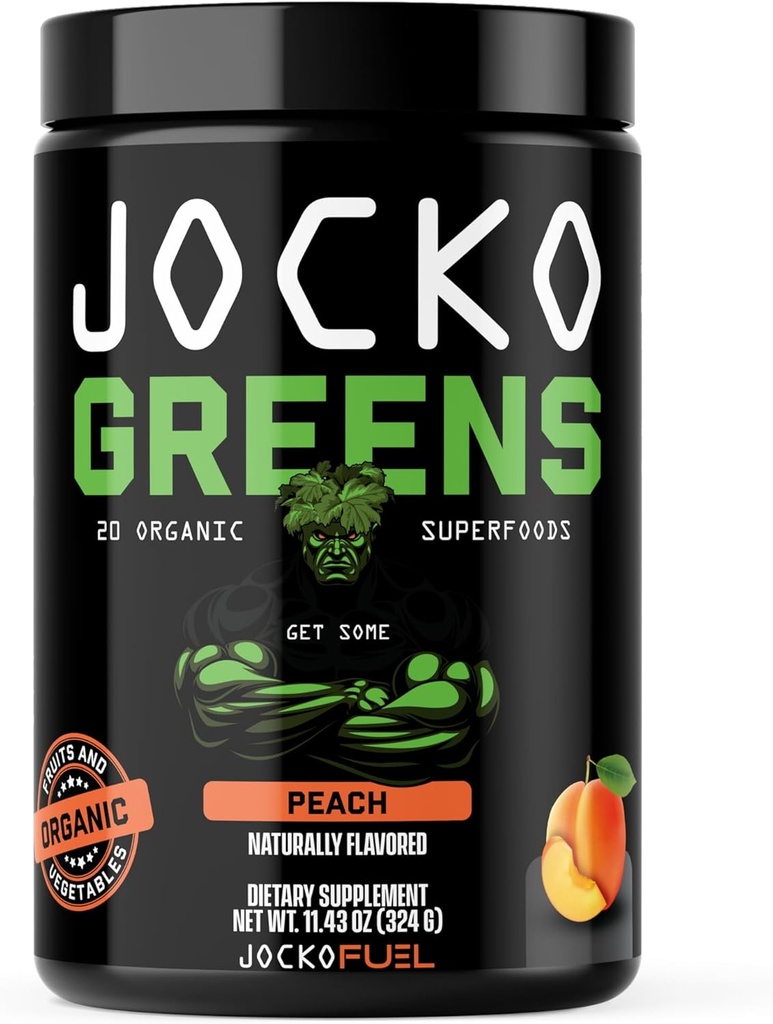 Jocko の燃料の毎日の緑の粉- Gut の健康、消化、Bloating、Spirulina、Chlorella、消化酵素および Probiotics との免疫サポートのための優れた有機性緑のスーパーフードの粉- 30 のサービング