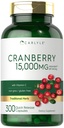カーライルクランベリーパイル15000mg | 300カプセル | ハーブエキスサプリメント | 女性と男性用 | ビタミンC付 | ノンGMO&グルテンフリー