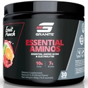 10g EAAおよび7g BCAAsの筋肉回復および成長のための花こう岩のエッセンシャル アミノ酸の粉-大豆なし、グルテンフリー、448g (30サービング)、フルーツ パンチの味