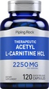 パイピングロックアセチルL-カルニチンHCL | 2250mg | 120カプセル | 治療用サプリメント | 非GMO、グルテンフリー