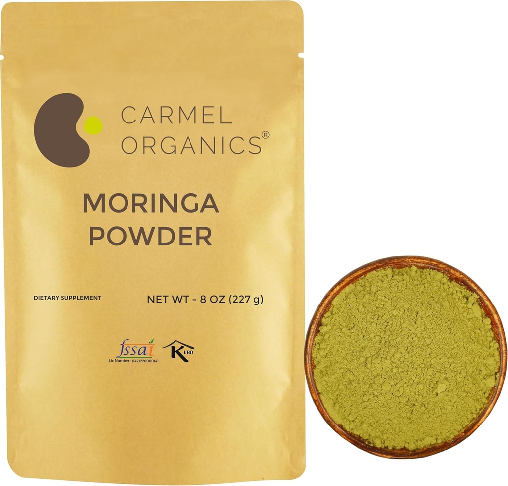 Moringa Leaves Powder (8 Ounce) | Non GMO | Super Food for Smoothies and Drinks | Natural | No Added Preservative or Additive | Moringa Oleifera Powder