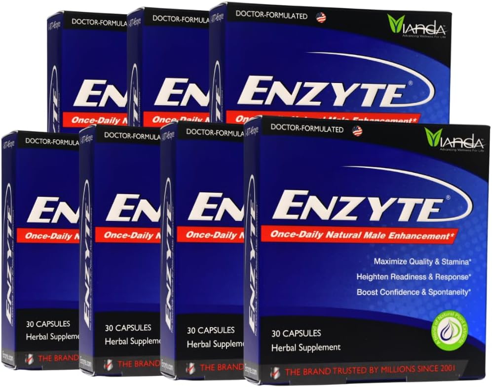 Enzyte® 天然男性の強化は、アジアのGinseng、Ginkgo Biloba、Grape Seed Extract、Horny Goat Weed - 7パックバンドル