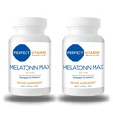 60mgの余分強さのMelatonin MAX -高い適量Melatoninはこの重要なホルモンのAmplyの供給を- 100%の薬物なし、完全菜食主義者の非GMOのグルテンフリー(120のカプセル2パック)保障します