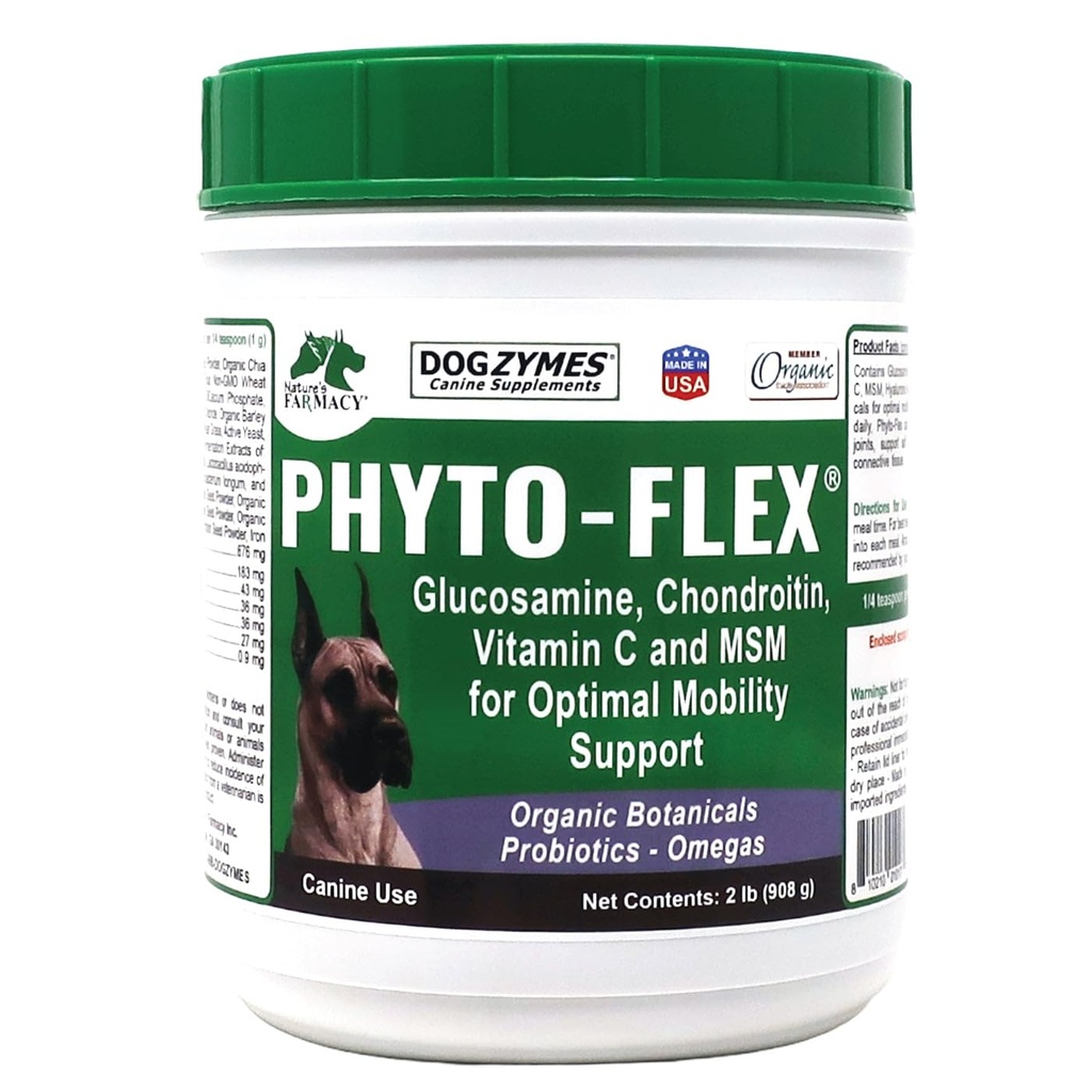 Dogzymes Phyto Flex - グルコサミン、コンドロイチン、MSM、ヒアルロン酸... (2ポンド)