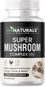 MINATURALSキノココンプレックスカプセル - ライオンズマネ、レシ、コルディセプ、チャガ、トルコテール、舞茸 - サプリメント実体 - 10 に 1