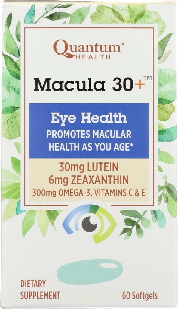 Quantum Health Macula 30 + Eye Health、60 Softgels(パッケージ1)