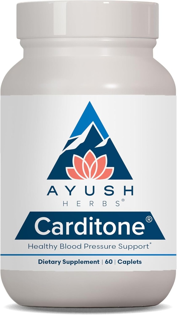 Ayush Herbs Carditone - 女性と男性のための自然な心の健康の補足、BPの方式、Rauwolfia、Arjuna、Calciumおよびマグネシウム- 60の菜食主義者の小冊子(1の計算)とのHolistic心サポート