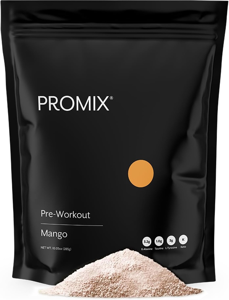 ProMix栄養プレワークアウト - フォーカスとパフォーマンスを最大化 - Stevia、Xanthan Gum、大豆、グルテン、GMOのフリー - マンゴー - 30サービング(パッケージ1)