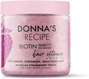 Donna's Recipe by Tabitha Brown | Vegan Strawberry Biotin Hair, Skin & Nails Gummies – 10,000 mcg Biotin, Clean, Non-GMO, Gluten-Free, 60 Gummies