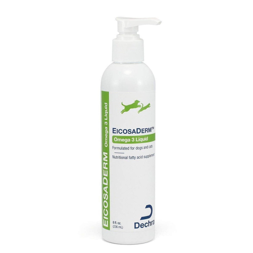 Dechra EicosaDerm Omega 3 犬と猫のための液体 - 栄養脂肪酸サプリメント、8 Fl Oz (パッケージ 1)