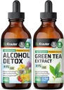 BIO KRAUTERアルコールデトックス チンキ 4 Fl. Oz. & Green Tea Extract Tincture 4 Fl. Oz.