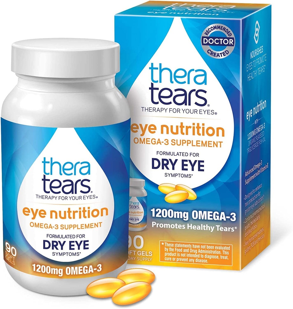 Theratearsの栄養物1200mg Omega-3の補足90のカプセル(2のパック)