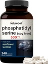 サービングごとの超強さのPhosphatidylserineの補足500mg、240のカプセル 大豆の自由、ヒマワリルシチンから派生–サポート認知の健康および頭脳機能–非GMO