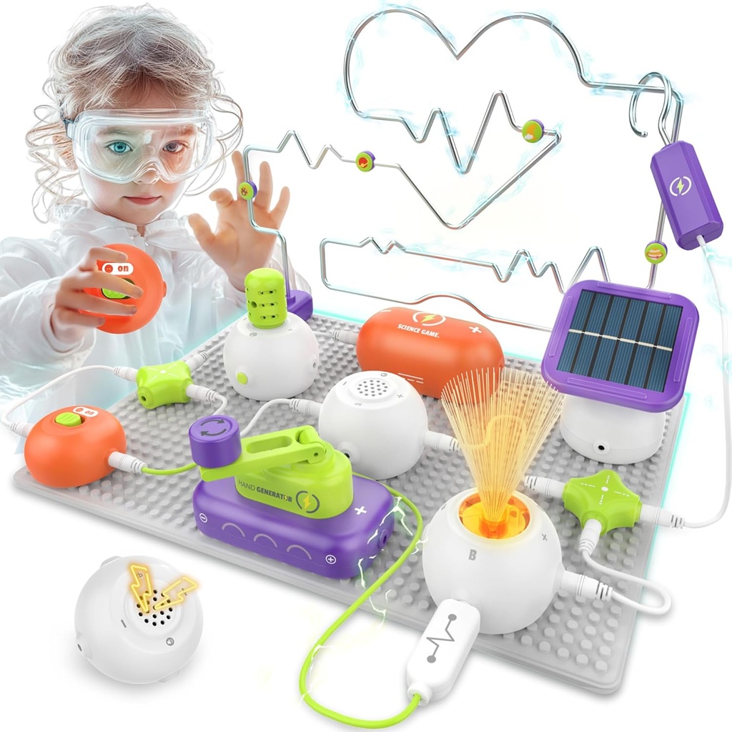 子供のための科学キット - 子供のためのSTEMキット、電子探査キット、150以上のプロジェクト、14回路部品、STEM教育玩具ギフトキッドボーイズガールズ年齢3 4 5 6 7 8 9 10 11 12