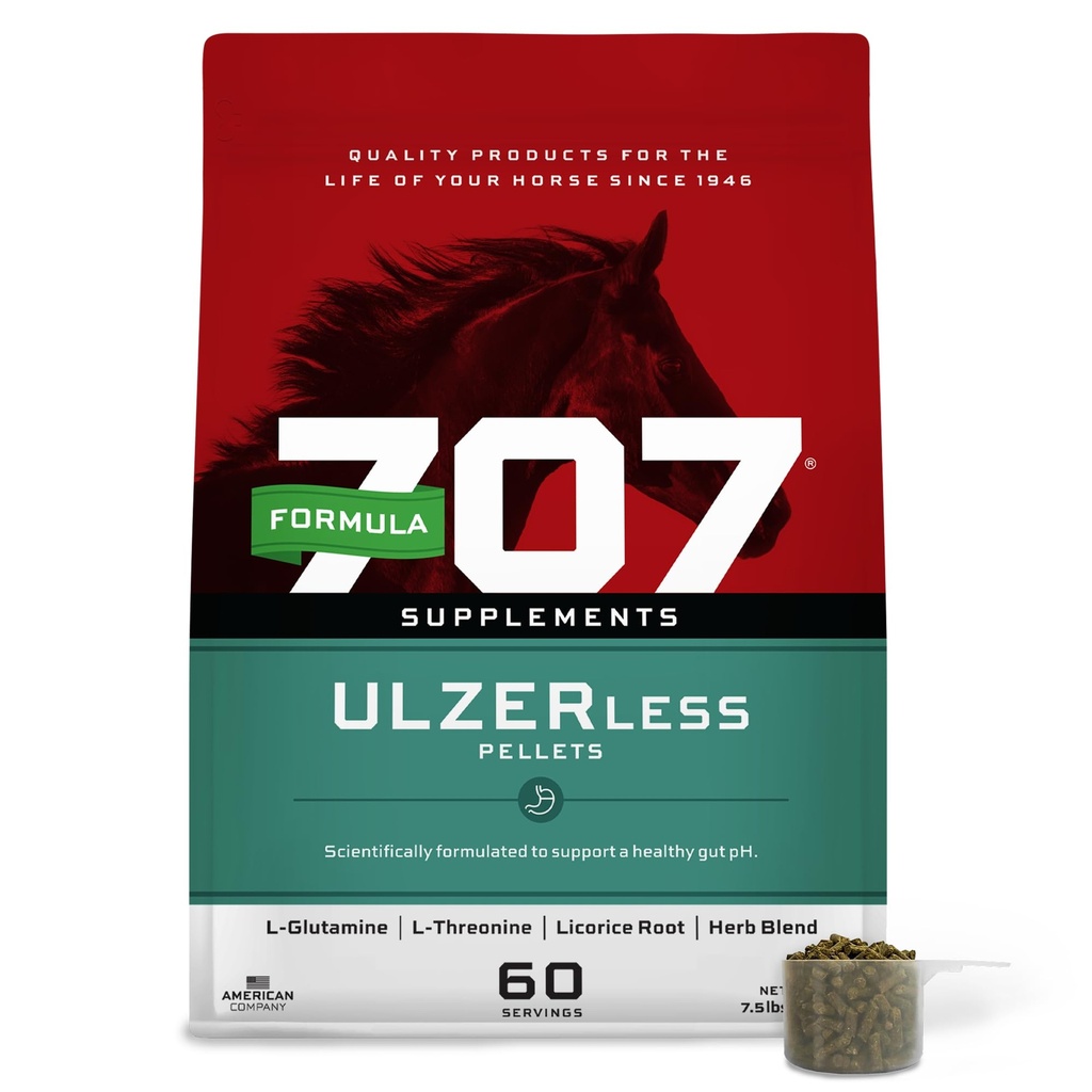 方式 707 ULZERless Equineの補足、7.5lb袋-潰瘍の危険因子が付いている馬のための自然なガット サポート