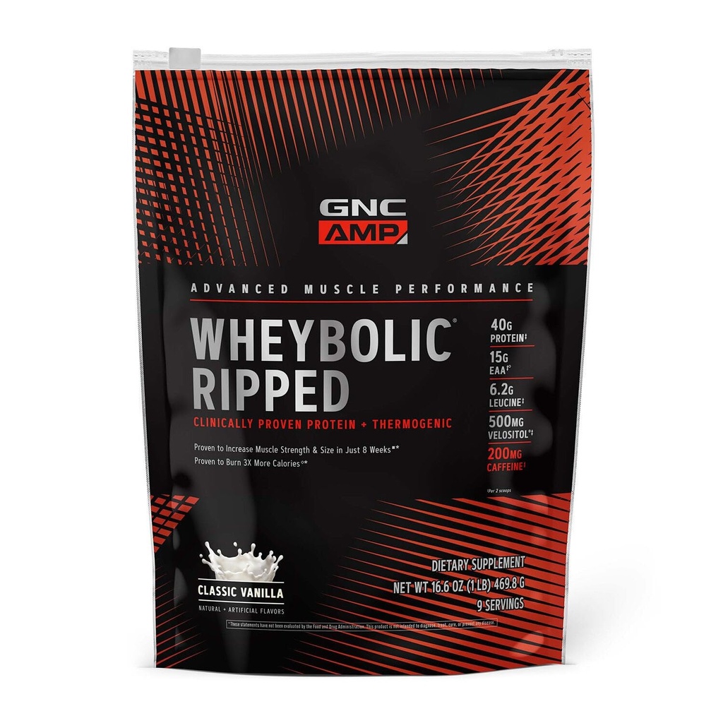 GNC AMP Wheybolic リッピング - クラシック バニラ (9 サービング)