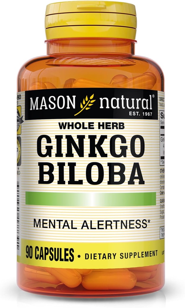 MASON NATURAL Gingko Bilobaカプセル、90カウント