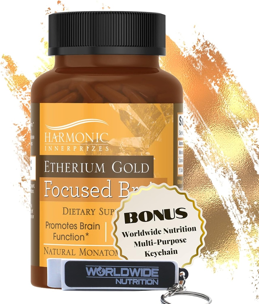 世界的な栄養の束:調和的な内部はイーサリアムの金の集中された脳の食事療法の補足- 240の計算のベジギーのカプセル-複数のPurposeのKeychainの記憶サポート 補足を集中しました