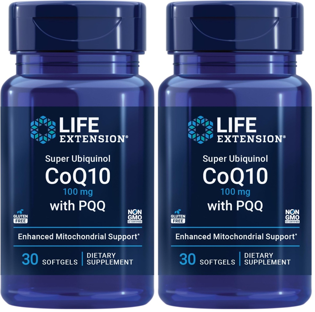 PQQ、CoQ10、PQQ、シラジット、心の健康、細胞エネルギー サポート、8Xよりよい吸収、グルテンフリー、100のmg、30のsoftgels (パッケージ2)