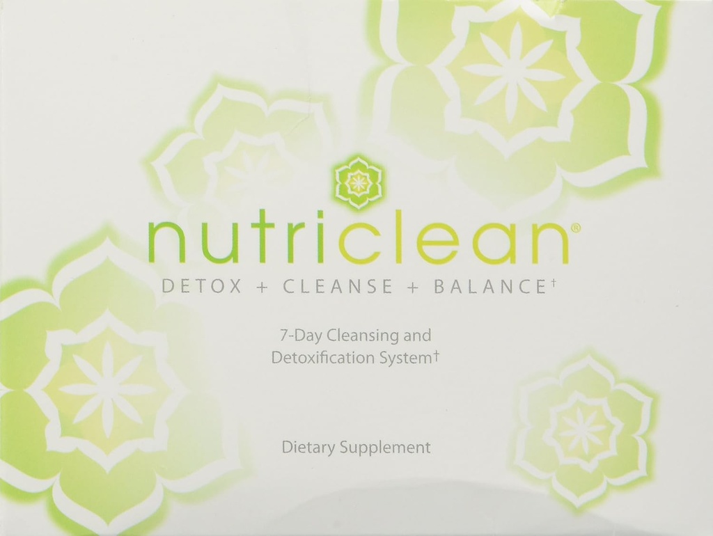 NutriClean 7 Day Cleansing System with Stevia: Probiotic for Digestive Health, Immune Support, Fiber, Magnesium and Herbal Blend (7 Servings, Gluten-Free)