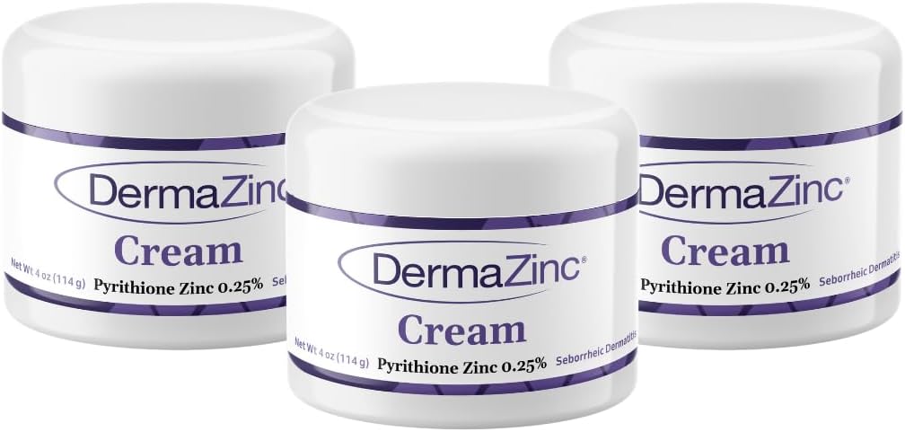 DermaZinc 療法クリーム、皮膚、皮膚のための亜鉛クリーム、乾癬、皮膚炎、湿疹、その他の皮膚の状態のための皮膚障害救済クリーム (3 パック)