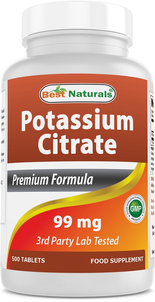 最もよいNaturalsのカリウムのクエン酸塩99mg 500のタブレット-テストされる3rd党実験室