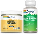 SOLARAYのマグネシウムのGlycinateの粉350mgおよび高エネルギーMultivitaminの束-Chelatedのマグネシウムおよび1日1回多骨の健康、筋肉、中心および免疫サポート、60日の保証、6oz/60ct