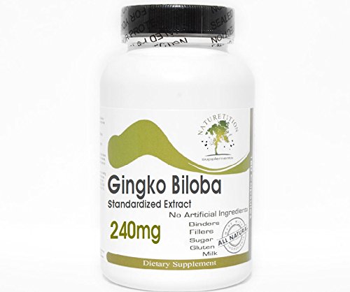 Ginkgo Biloba標準化エキス240mg 24%グリコシド〜200カプセル - 添加剤なし〜自然化サプリメント
