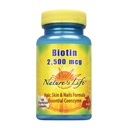 ネイチャーズライフビオチン2500mcg | ヘルシーヘア・スキン・ネイル・メタボリズムサポート | 非GMO | 100 野菜カプセル