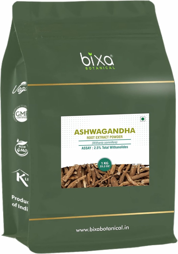 bixa BOTANICAL Ashwagandhaの根の乾燥したエキス- Gravimetryによる2.5%の合計のwithanolides (1のパック)