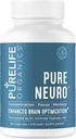 PureLife Organics Pure Neuro - 脳フォグを排除するためのサプリメント、メモリサポート&フォーカスの強化 - 30日の供給 - 60ビーガン&グルテンフリーカプセル - 脳の健康サポートのために処方医師