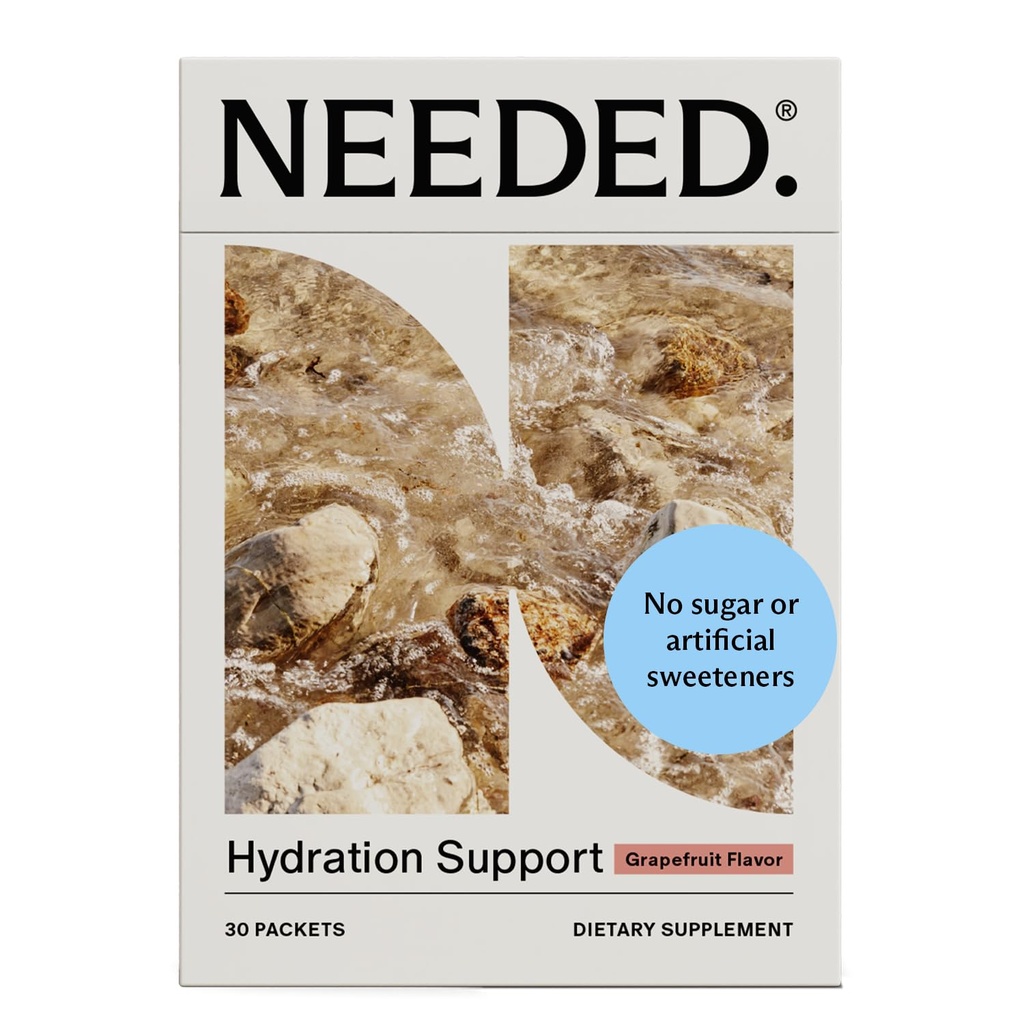 Needed. Hydration Support with Electrolytes & Trace Minerals – Electrolytes for Pregnancy & During Lactation - 30 Hydration Packets Lightly Sweetened with Real Fruit, Grapefruit