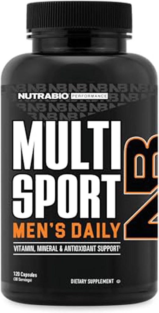 男性のNutraBioマルチスポーツ - 男性マルチビタミン - 33ビタミン、ミネラル、マイクロ栄養素 - 抗酸化剤で豊富 - ピークアスレチックパフォーマンス、エネルギー、代謝(120野菜カプセル)をサポート