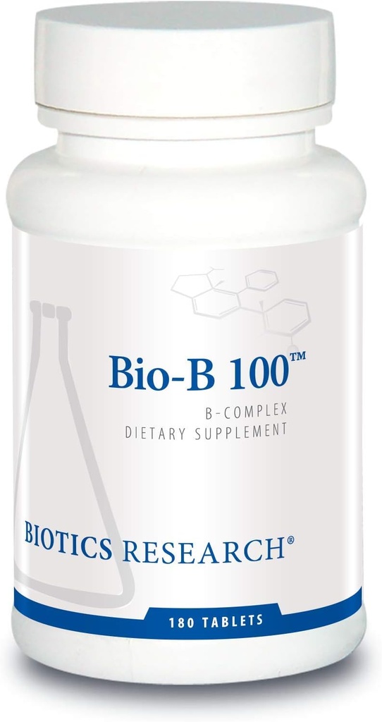 Biotics Research Bio B 100 - Vitamin B Complex Promotes Energy and Health - 180 Tablets