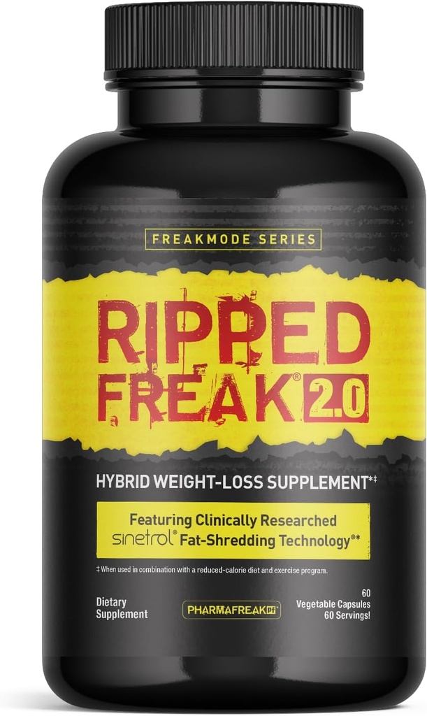 Pharmafreak RIPPEDのFREAK 2.0 - ハイブリッド重量損失サプリメント - アメリカ - 60ct