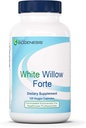Nutra BioGenesis White Willow Forte - Boswellia、Turmeric、Ginger&Bromelain、Harbal Blend - 120ビーガンカプセルと消化管サポートのためのホワイトウィローバークカプセル