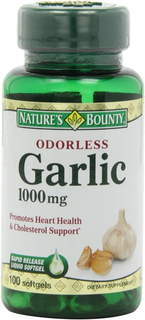 Nature's Bountyのニンニクのエキス1000のmgの100急速な解放のSoftgels (6のパック)