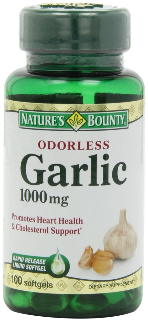 Nature's Bountyのニンニクのエキス1000のmgの100急速な解放のSoftgels (6のパック)