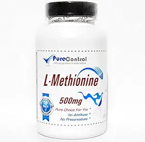 L-Methionine 500mg // 180 Capsules // Pure // by PureControl Supplements