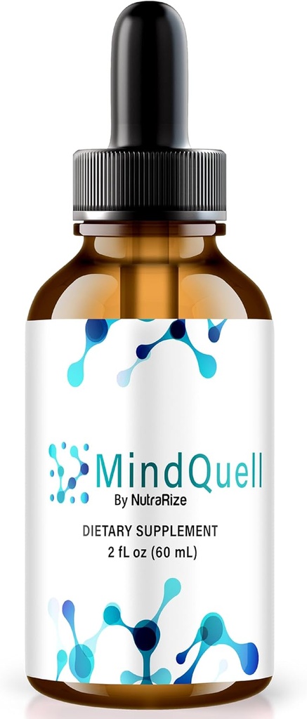 NutraRize MindQuell Drops, All-Natural Support Formula, Premium Supplement to Support Focus and Concentration, Official Mind Quell Gotas Review (30 Servings)