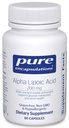 純粋なカプセル化アルファリポ酸200mg - 200mg ALA - 肝臓&抗酸化剤サポート* - 神経の健康と炭水化物代謝のために - ビーガン&非GMOサプリメント - 60カプセル
