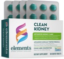 Elements Clean Kidney, 60 Tablets (30 Day Supply), Supports Normal Kidney and Urinary Tract Function, Gluten Free,