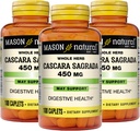 メイソンナチュラルカサラサグラダ450mg、通常の消化機能サポートのためのハーブサプリメント、100カプレット(3)のパック