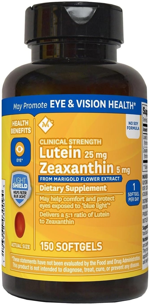 Members Mark Lutein 25mg Zeaxanthin 5mg (150 Count)