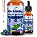 未加工Moringaの液体は8000のmgの有機性Moringa Oleiferaの葉のエキスw.小麦草のSupergreensのブレンド、酸化防止のためのBarleyの草、エネルギー及び免疫、カプセルの粉より高い効力を落とします