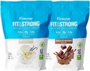 Evolutionアドバンス栄養フィット&強力 - BCAA、ナチュラルフレーバー付き純粋なウエイプロテインパウダー - 2ポンド(バニラ) + フィット&強力な - BCAA - 2ポンド(チョコレート)